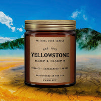 Yellowstone National Park Candles (Tobacco, Sandalwood, Amber)